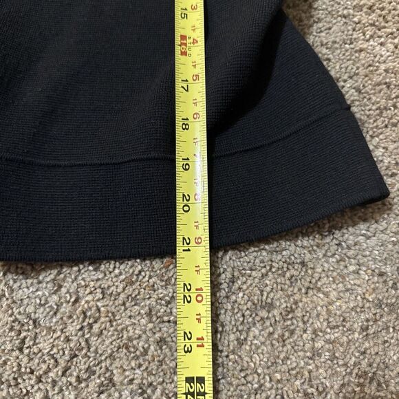 Cabi Cardigan Sweater Womans M Black Cropped Wool Jackie O 502 Lux Chic Collared - Picture 7 of 10